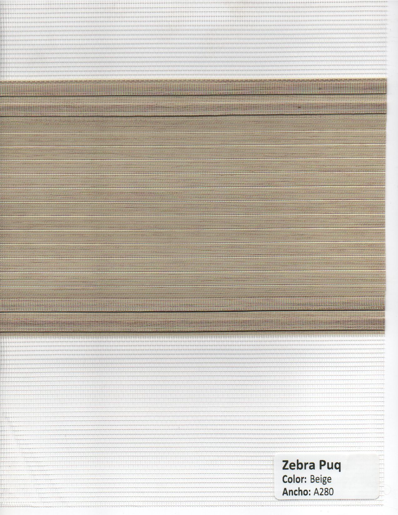 Zebra Puq Beige