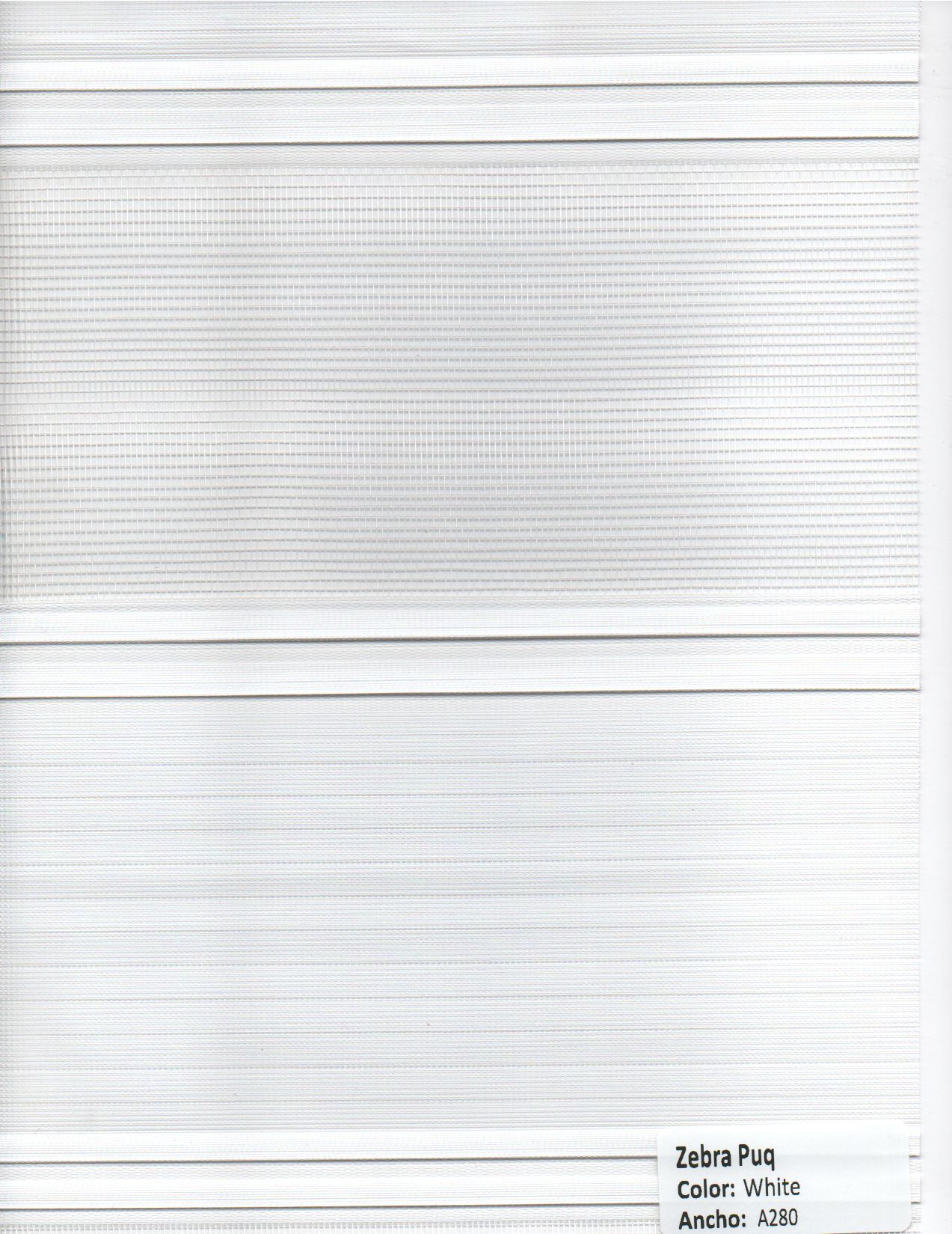 Zebra Puq White